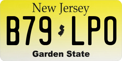 NJ license plate B79LPO