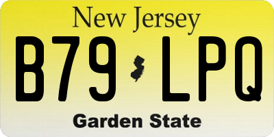 NJ license plate B79LPQ