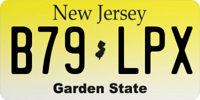 NJ license plate B79LPX