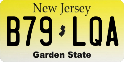 NJ license plate B79LQA