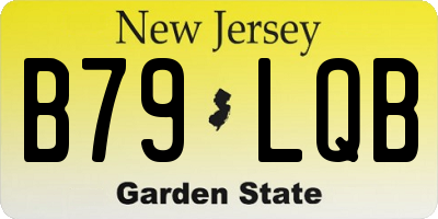 NJ license plate B79LQB