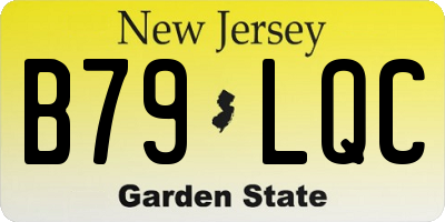 NJ license plate B79LQC