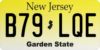 NJ license plate B79LQE