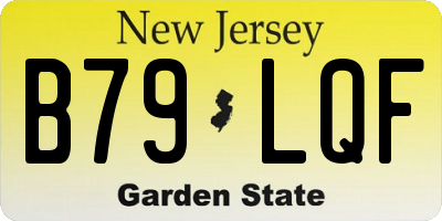 NJ license plate B79LQF