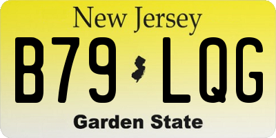 NJ license plate B79LQG