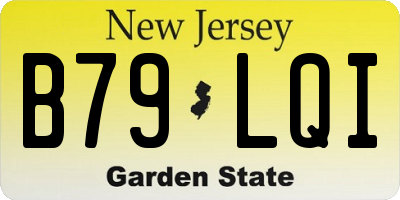 NJ license plate B79LQI