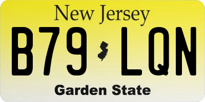 NJ license plate B79LQN