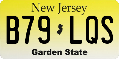NJ license plate B79LQS