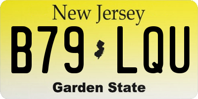 NJ license plate B79LQU