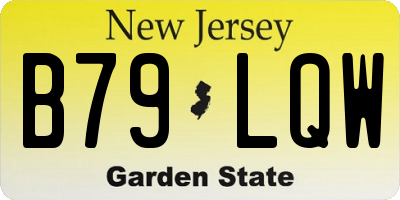 NJ license plate B79LQW