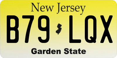 NJ license plate B79LQX