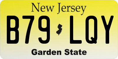 NJ license plate B79LQY
