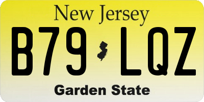 NJ license plate B79LQZ