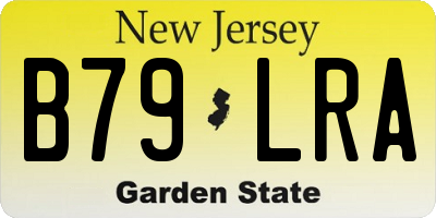 NJ license plate B79LRA