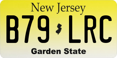 NJ license plate B79LRC