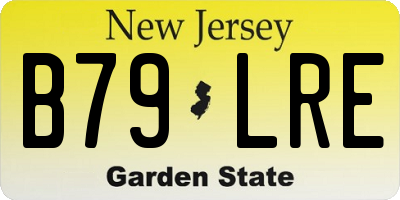 NJ license plate B79LRE