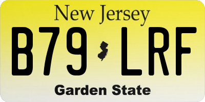 NJ license plate B79LRF