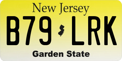 NJ license plate B79LRK