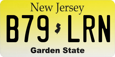 NJ license plate B79LRN