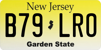NJ license plate B79LRO