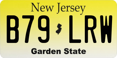 NJ license plate B79LRW