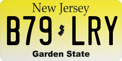 NJ license plate B79LRY