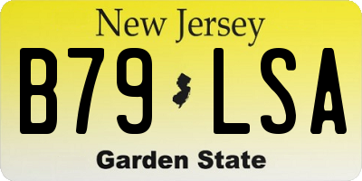 NJ license plate B79LSA