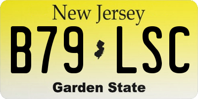 NJ license plate B79LSC