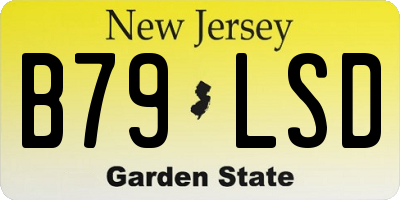 NJ license plate B79LSD