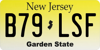 NJ license plate B79LSF