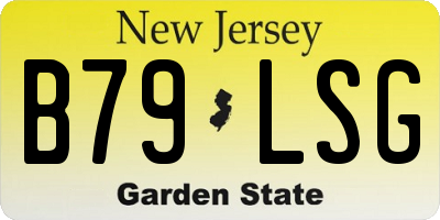 NJ license plate B79LSG
