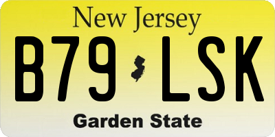 NJ license plate B79LSK