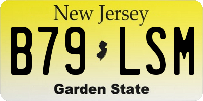 NJ license plate B79LSM