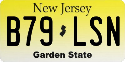 NJ license plate B79LSN