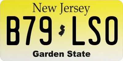 NJ license plate B79LSO