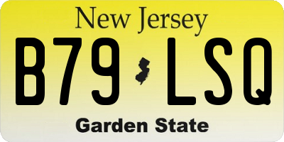 NJ license plate B79LSQ