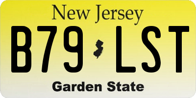 NJ license plate B79LST