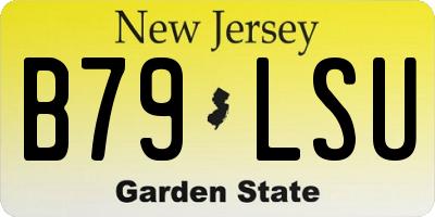 NJ license plate B79LSU