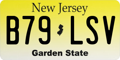 NJ license plate B79LSV