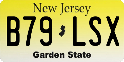NJ license plate B79LSX