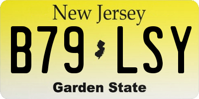 NJ license plate B79LSY