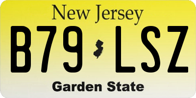 NJ license plate B79LSZ