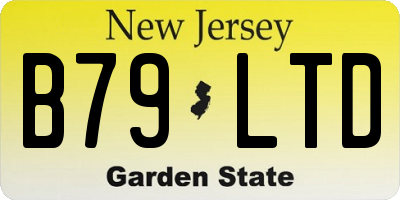 NJ license plate B79LTD