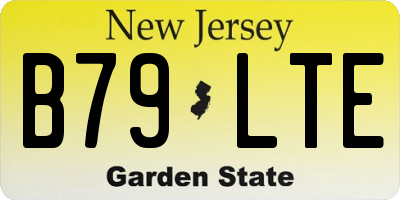 NJ license plate B79LTE