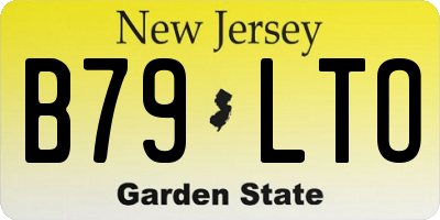 NJ license plate B79LTO