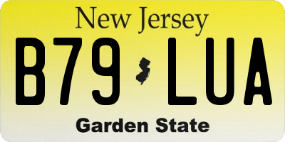 NJ license plate B79LUA