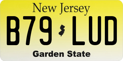 NJ license plate B79LUD