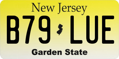 NJ license plate B79LUE