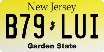 NJ license plate B79LUI