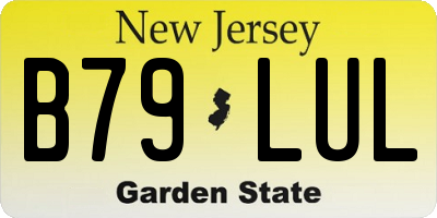 NJ license plate B79LUL
